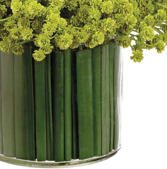 Baby's Breath & Grass w/ Glass Vase - 13 Hub Lane   |  Floral Arrangements
