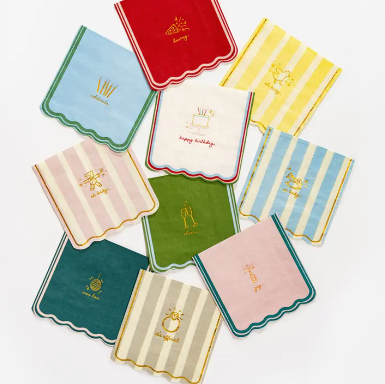 Celebrate Icon Cocktail Napkins - 13 Hub Lane   |  Cocktail Napkins
