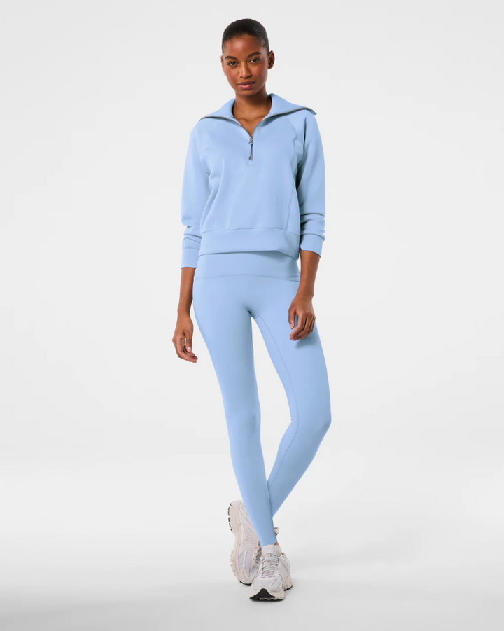 Spanx AirEssentials Half Zip, Hydrangea - 13 Hub Lane   |  Half-Zip Sweatshirts