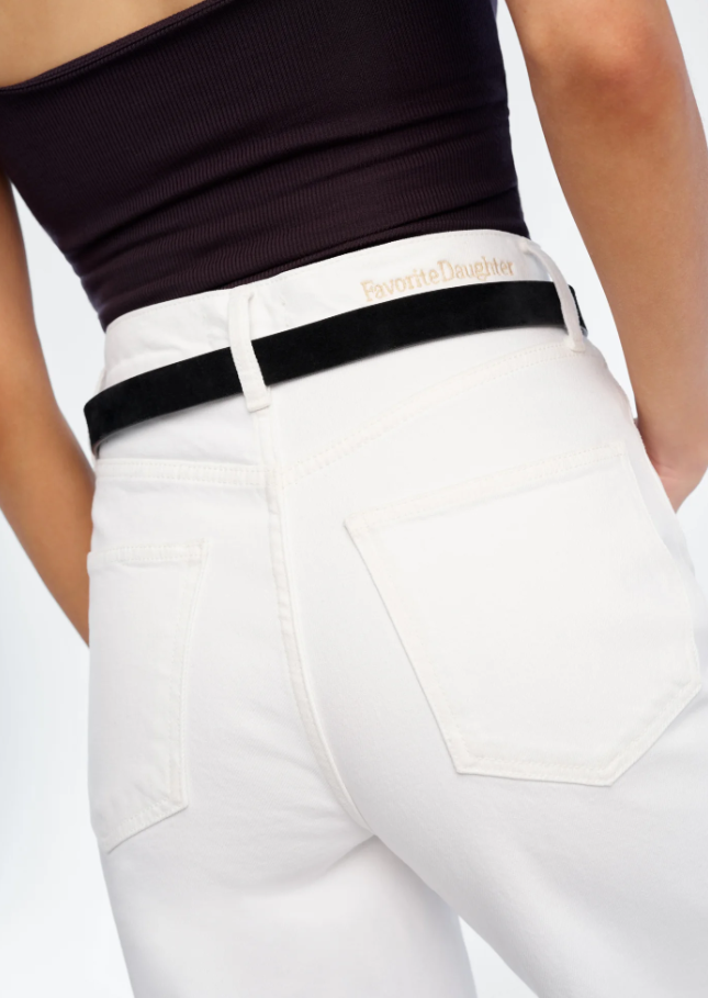The Masha Super High Rise Wide Leg Crop, White