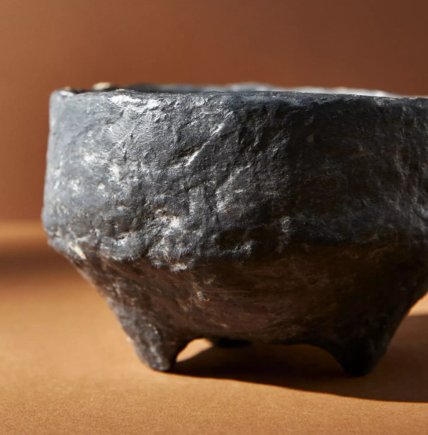 Paper Mache Footed Bowl
