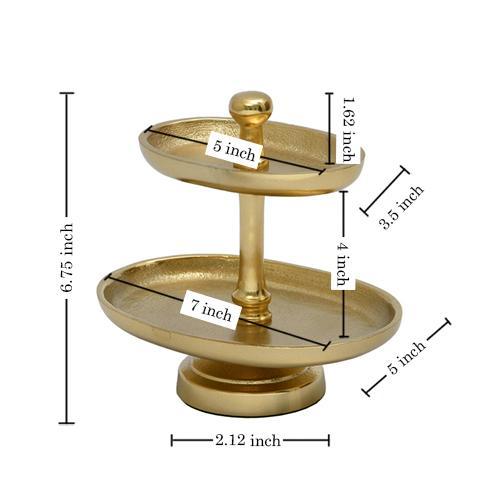 2-Tier Jewelry Stand, Gold