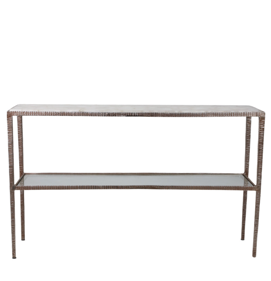 54" Cavalier Quartz Top Console Table