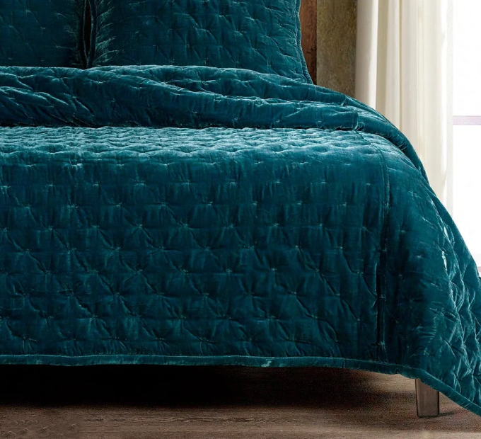 Stella Faux Silk Velvet, Teal - 13 Hub Lane   |  