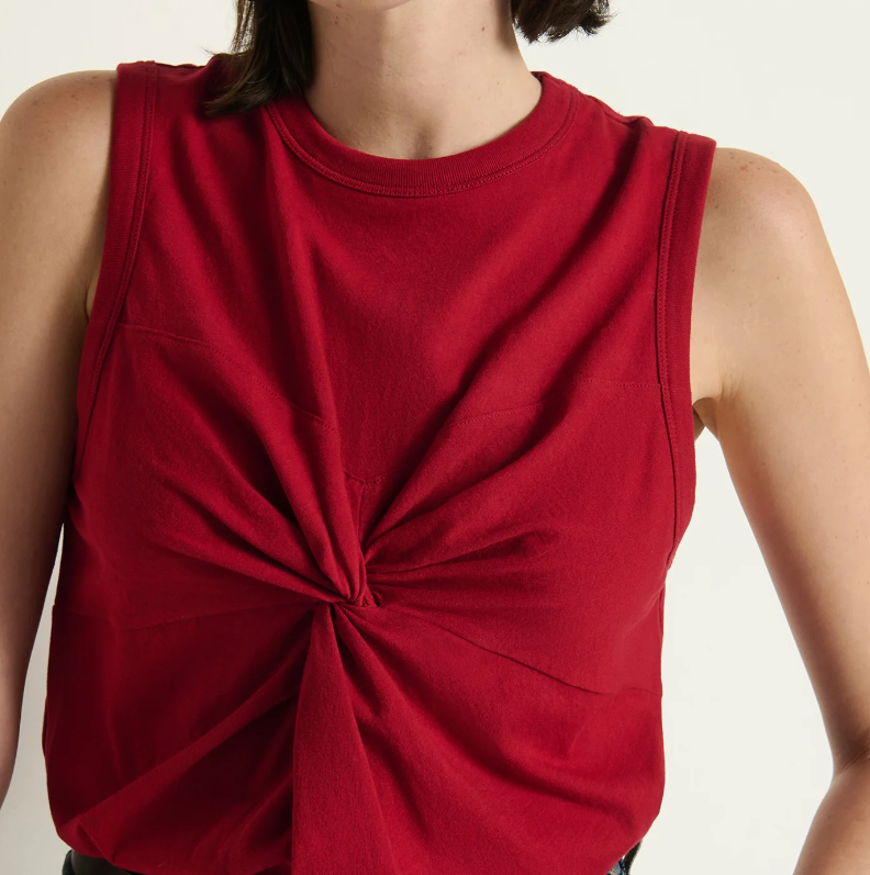 Neve Tank, Rio Red - 13 Hub Lane   |  Front Twist Shirts