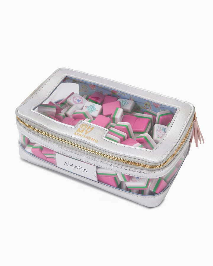 Mahjong Tile Storage Bag, Silver