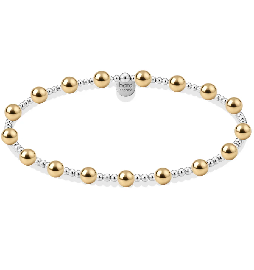 bara boheme angelina gold filled beaded bracelet - 2tone ss - 13 Hub Lane   |  