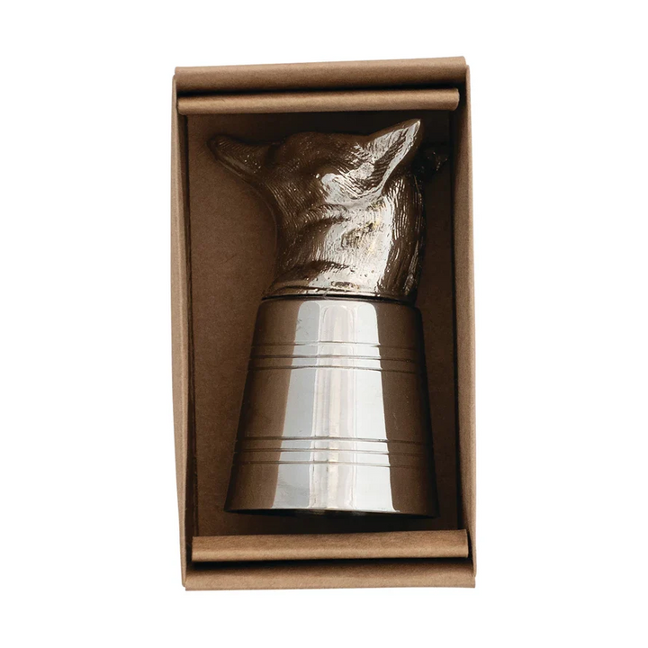 2 oz. Cast Aluminum & Stainless Steel Shot Glass in Kraft Box - 13 Hub Lane   |  Shot Glasses