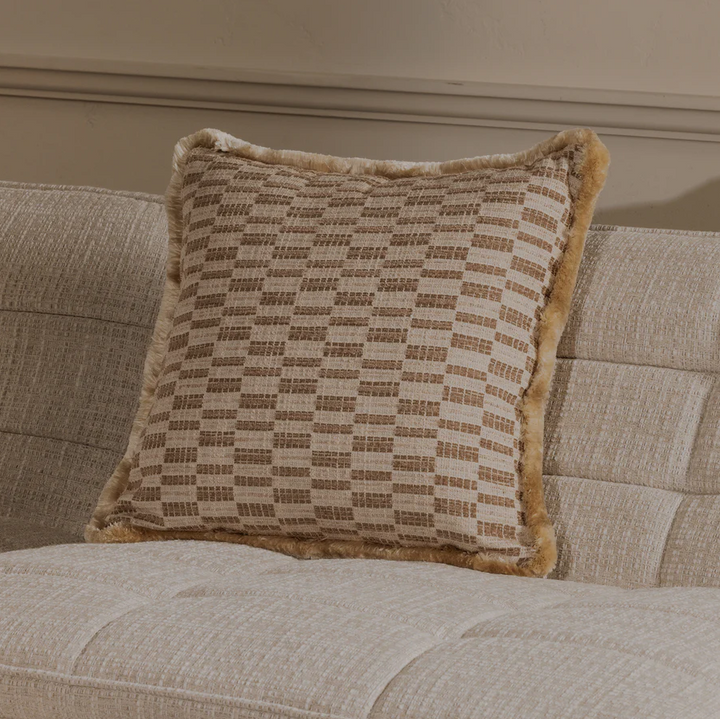 Leone Cushion, Taupe - 13 Hub Lane   |  Decorative Pillows