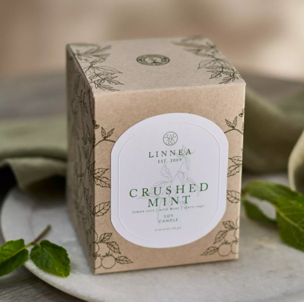 Linnea Crushed Mint Two-Wick Candle - Large