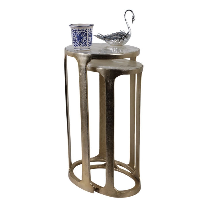 Surrey Selenite Top Accent Tables