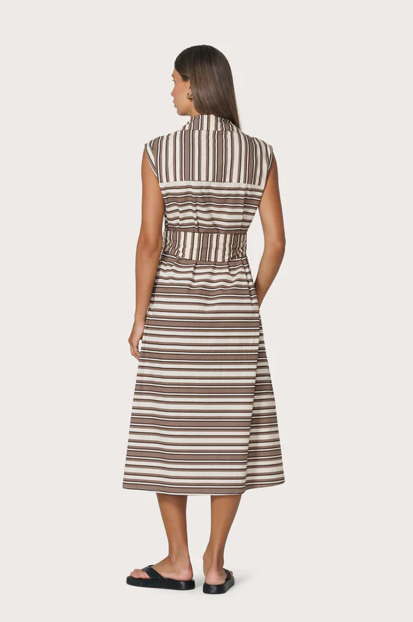 Chloe Poplin Dress, Beachmark Stripe