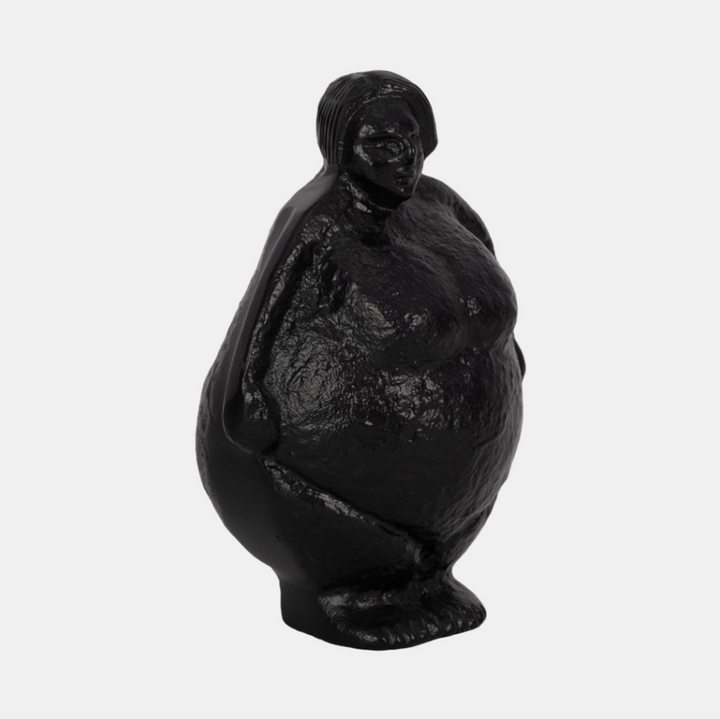 Full Figured Woman Statuette, Black