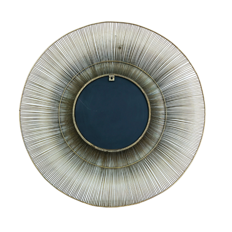 35" Round Iron Wire Mirror - 13 Hub Lane   |  Round Wall Mirrors