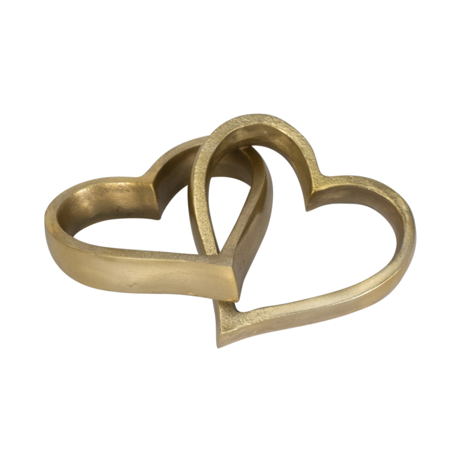 Metal Linked Hearts - 13 Hub Lane   |  Gold Deco