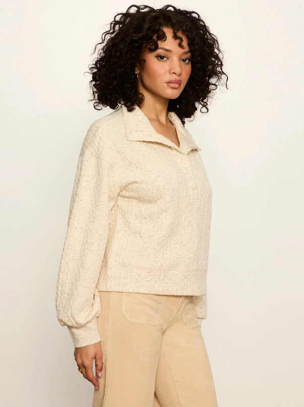 Halley Relaxed Popover, Heather Bone