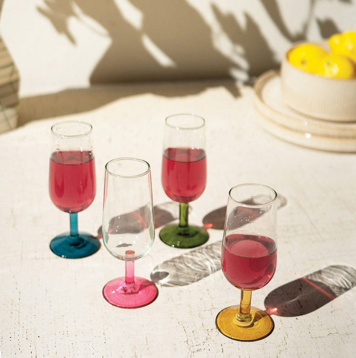 Aperitif Glass w/ Colored Stem