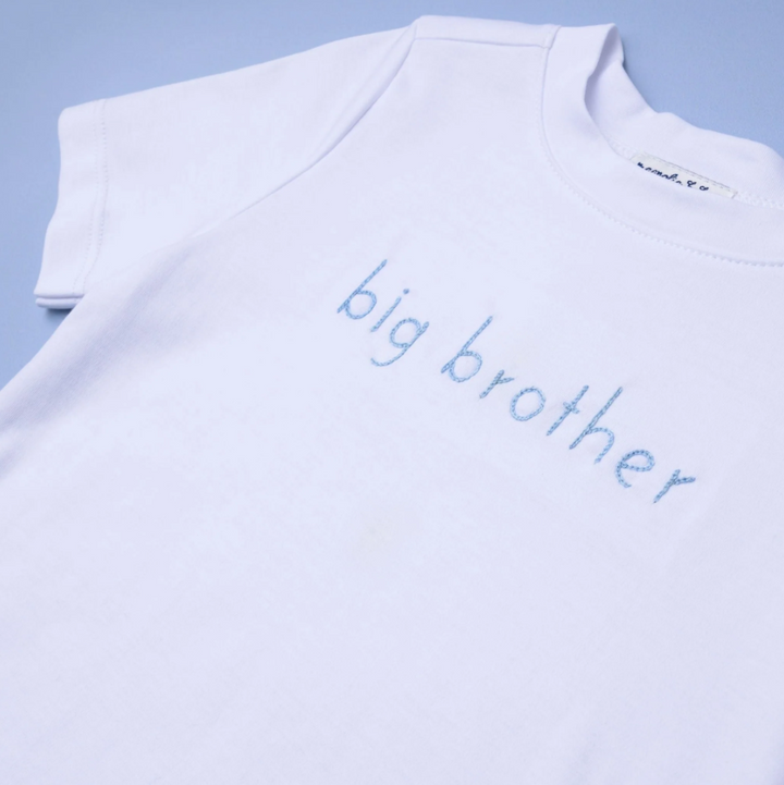 Big Brother Embroidered T-Shirt - 13 Hub Lane   |  Kids Tops