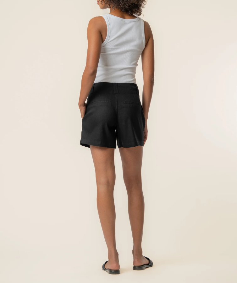 Kut From the Kloth Katie Linen High Rise Short, Black