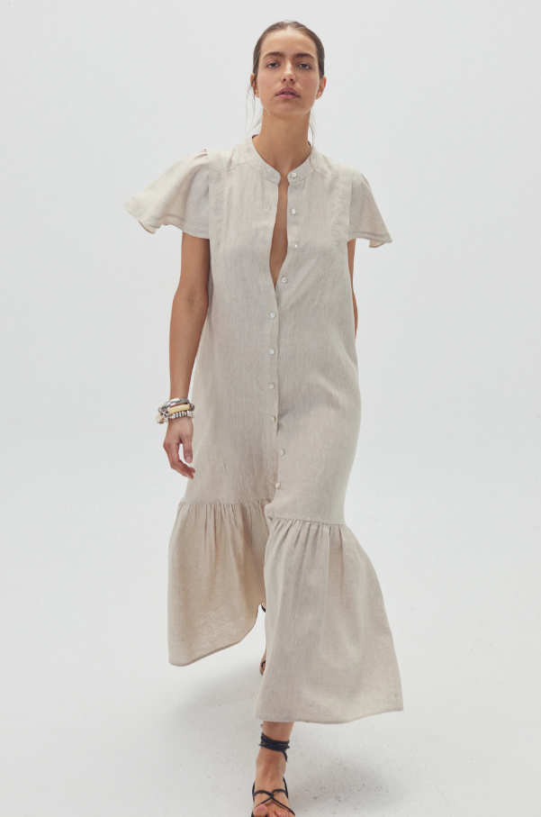 Willow Linen Dress, Natural - 13 Hub Lane   |  