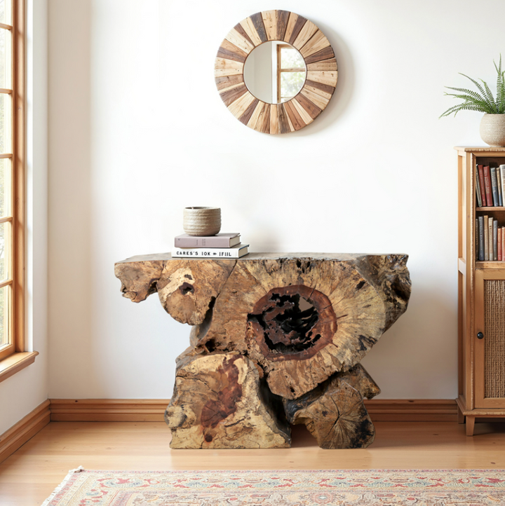Exposed Root Console Table