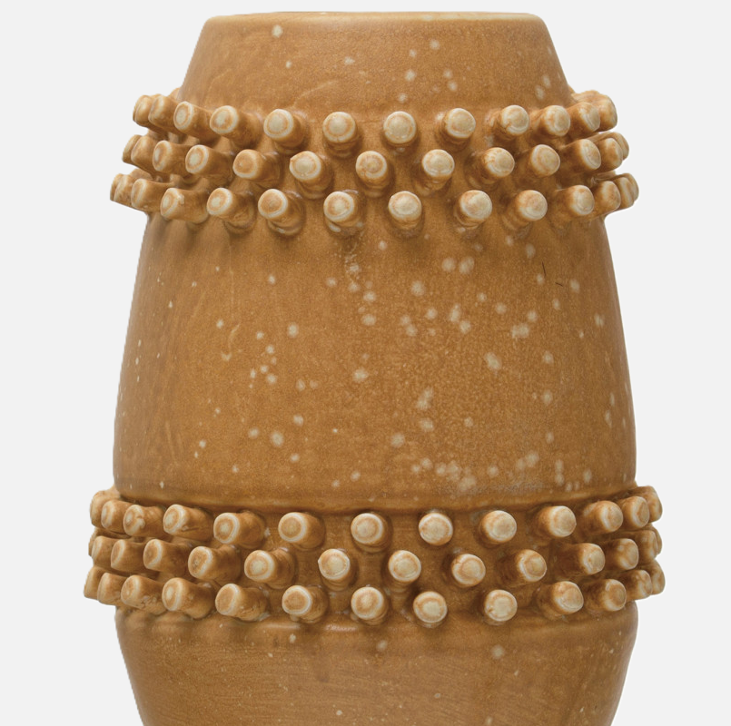 Hobnail Stoneware Vase
