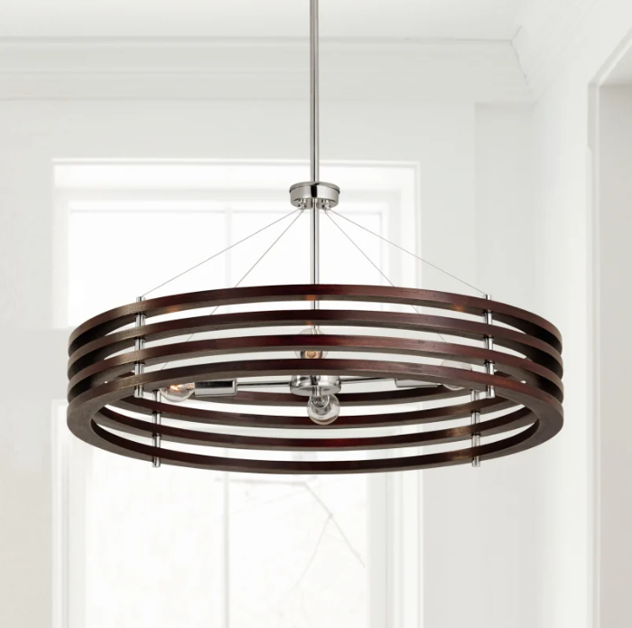 Dalton 4 Light 28" Wide Drum Chandelier - Thumbnail 4