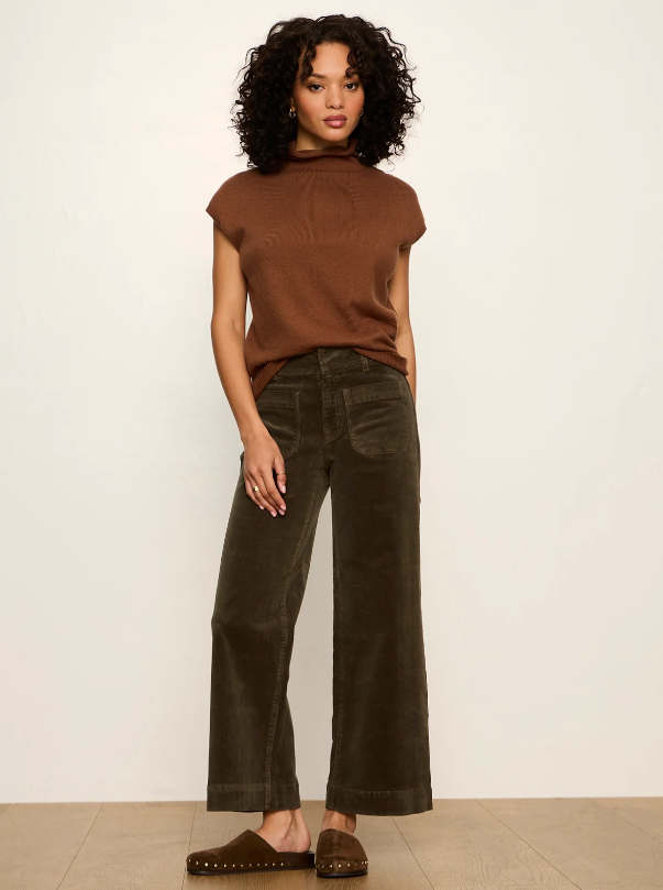 Chelsea Wide Leg Corduroys, Kalamata