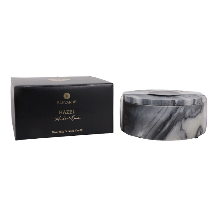 Hazel Amber & Oak Marble Candle