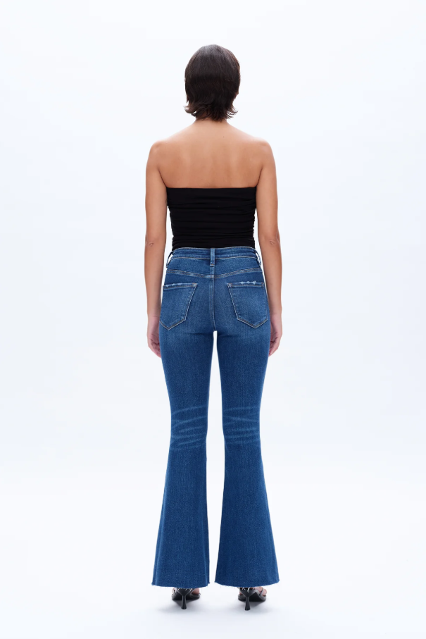 High Rise Flare Jeans, Midnight Thunder - 13 Hub Lane   |  Slim Flare Jeans