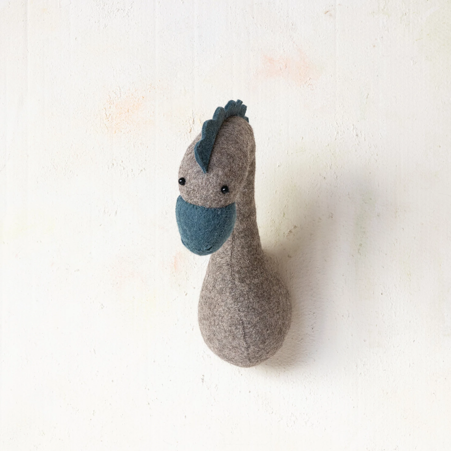 13 Hub Lane Wool Felt Dinosaur Head Wall Décor - Thumbnail 2