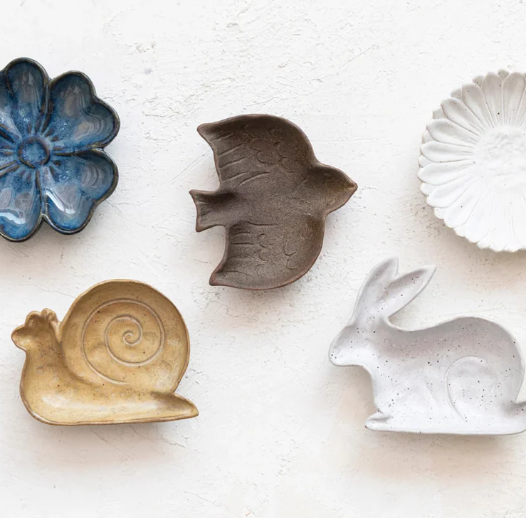 Stoneware Flora Fauna Dish