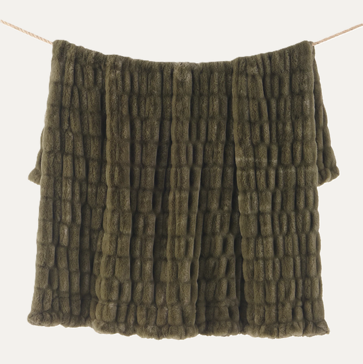 Ruched Rabbit Double Sided Throw - 13 Hub Lane   |  