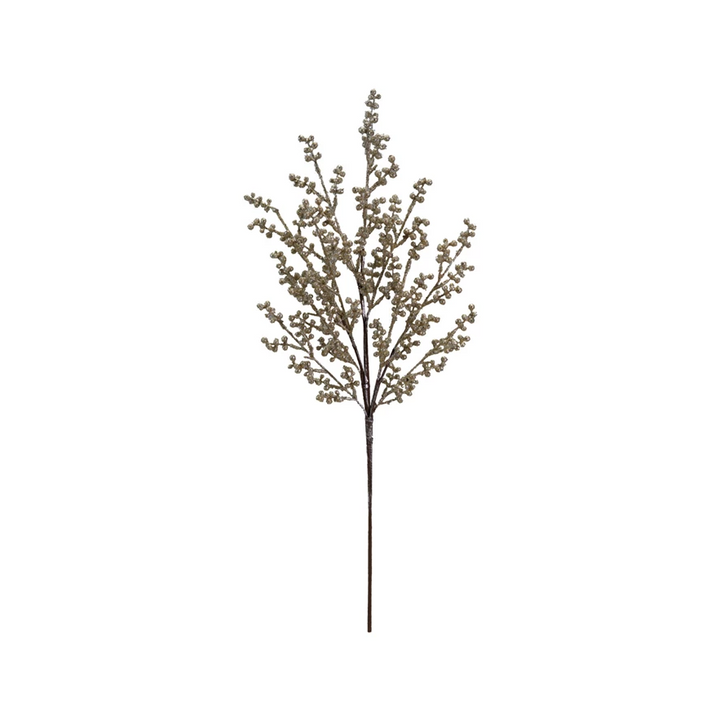 Faux Berry Stem, Antique Silver - 13 Hub Lane   |  Christmas Sprays