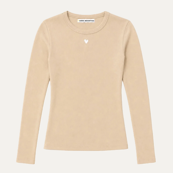 KR Long Sleeve Rib Tee, Camel