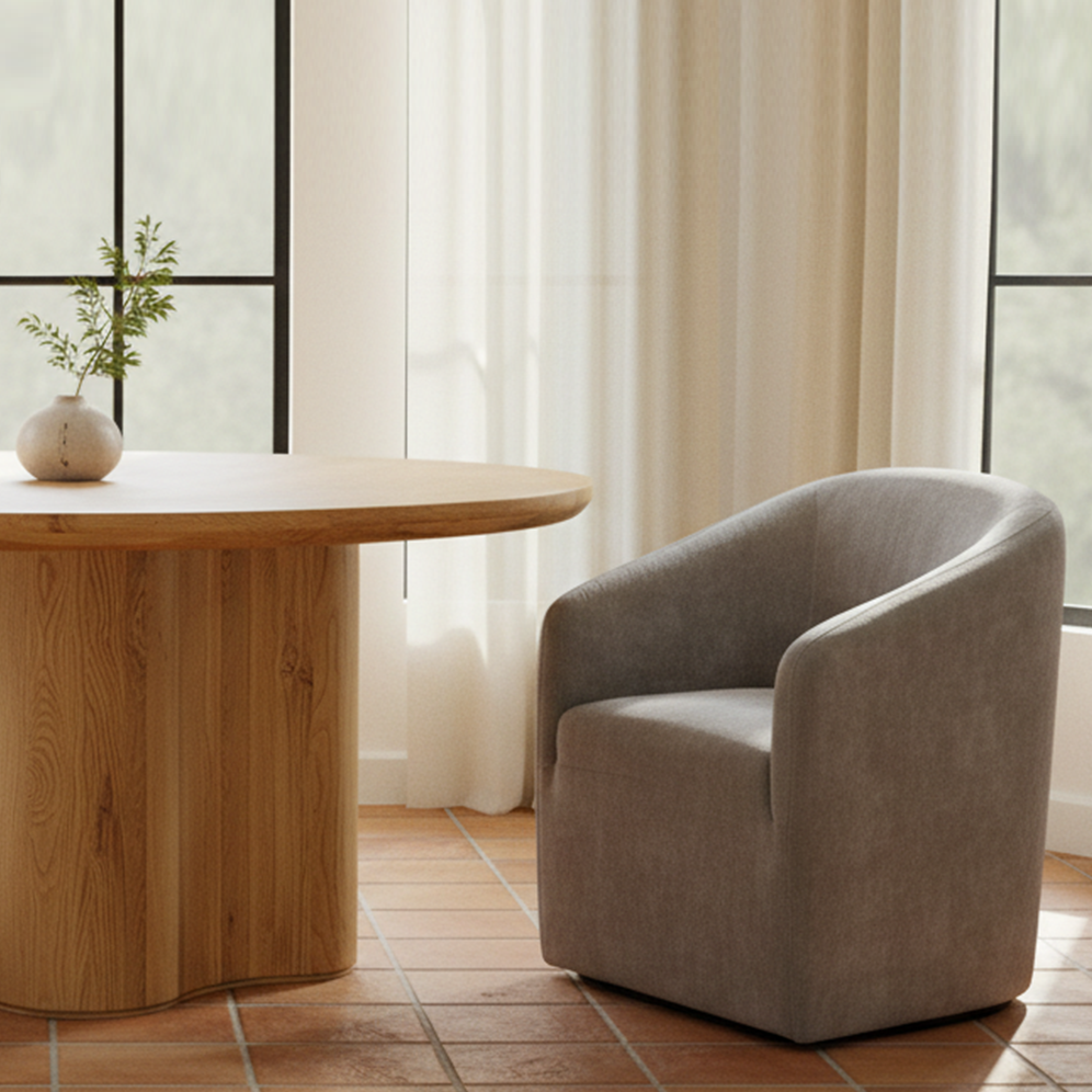 13 Hub Lane Sandy Rolling Dining Chair - Thumbnail 5