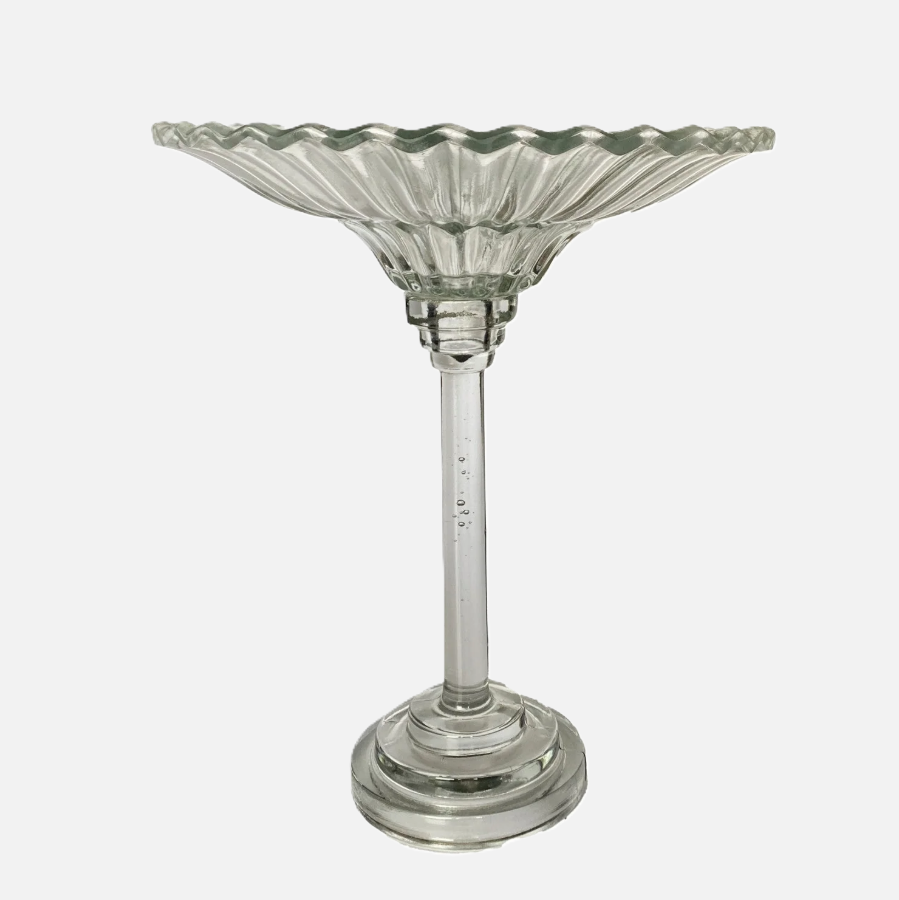 Pressed Glass Pedestal Bowl