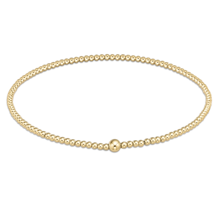 enetwon classic gold 2mm bead bangle