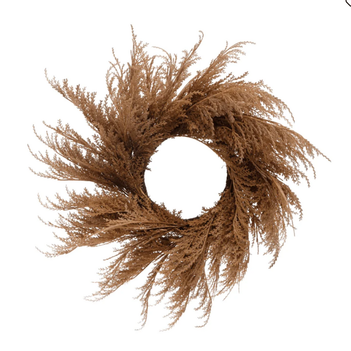 Faux Pampas Grass Wreath, Blush - 13 Hub Lane   |  Christmas Wreaths