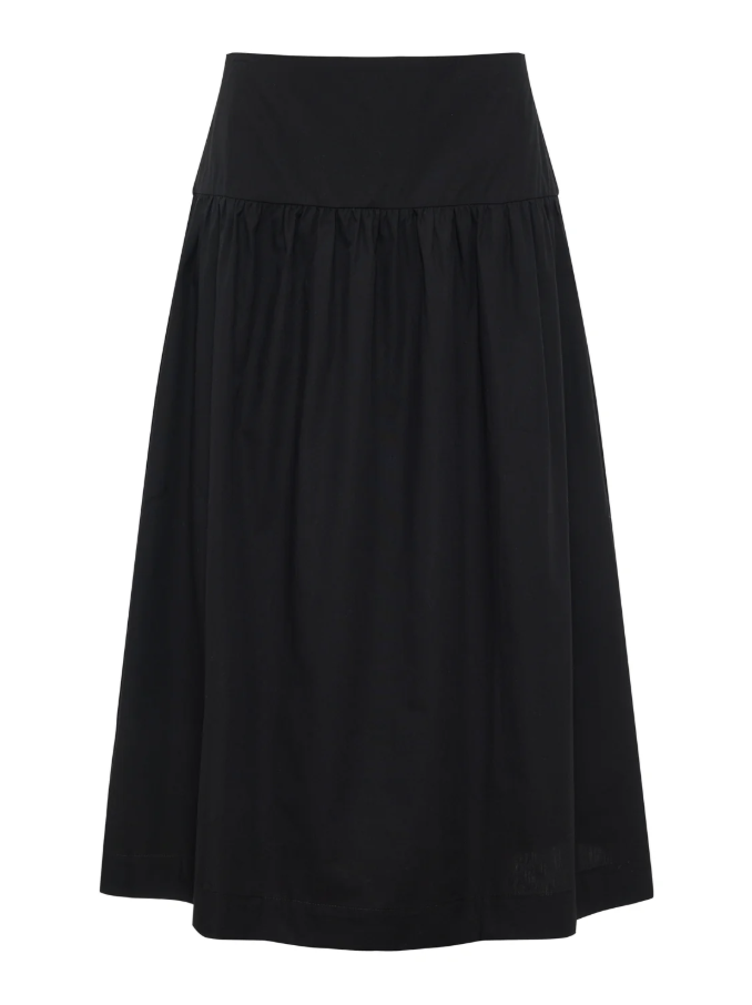 Matter of Time Poplin Skirt, Black