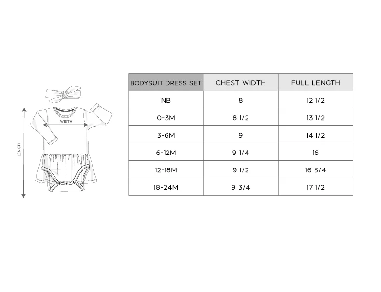 Ruffle Bodysuit Dress & Headband Set, Floral Bear - 13 Hub Lane   |  Girls Dresses