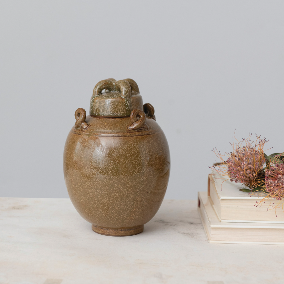 Decorative Stoneware Cachepot - 13 Hub Lane   |  