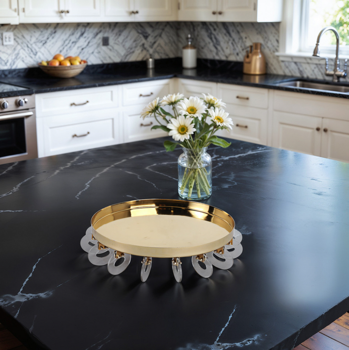 Sunderland Acrylic & Gold Bowl - 13 Hub Lane   |  Acrylic Bowls