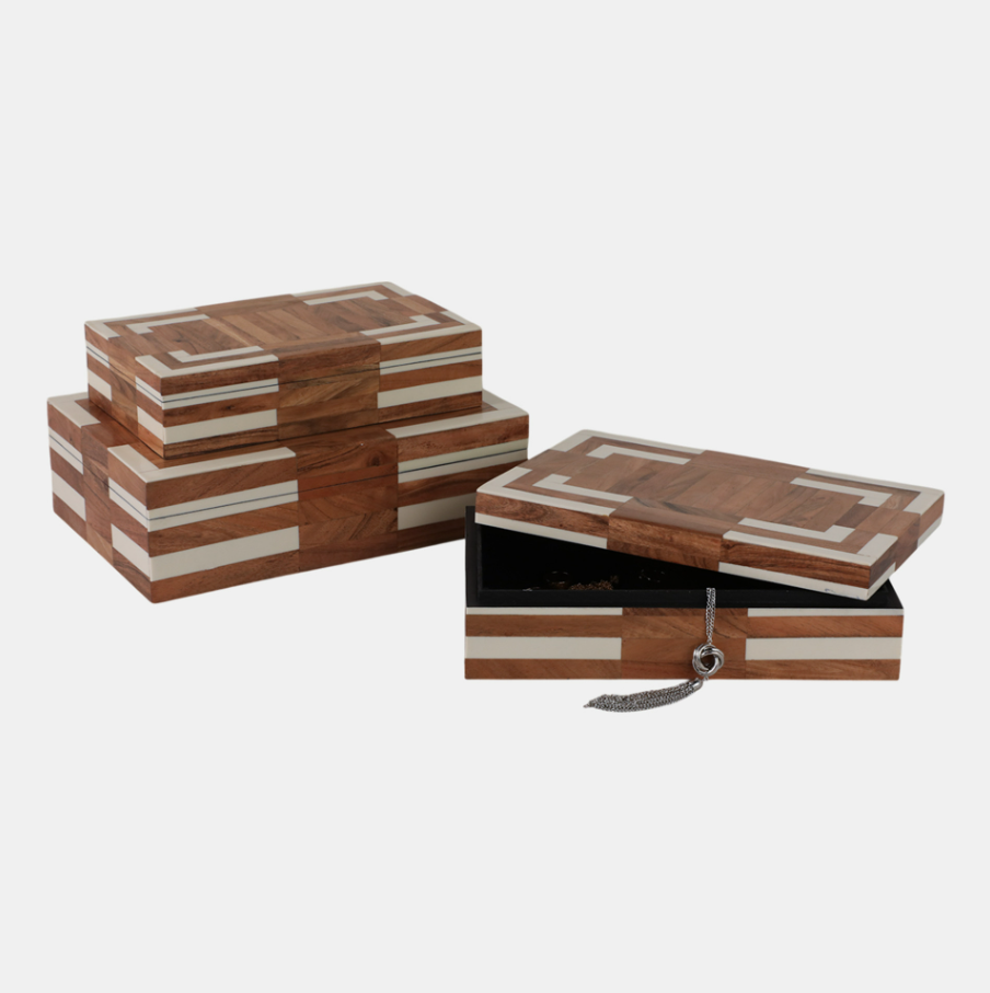 13 Hub Lane Wood Inlay Resin Box - Thumbnail 5