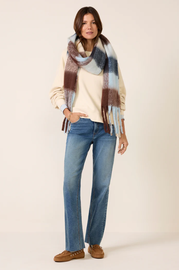 Shirred Sleeve Sweatshirt, Vanilla Cream