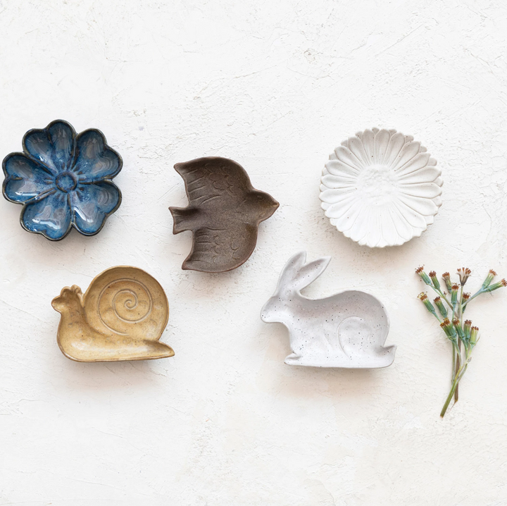 Stoneware Flora Fauna Dish