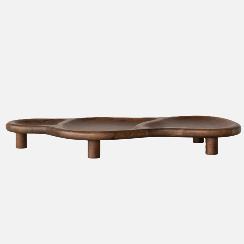 Mango Wood Sectioned Organic Serving Tray