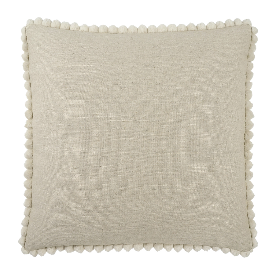 Pom Chic Pillow, Linen - 13 Hub Lane   |  Linen Pillows