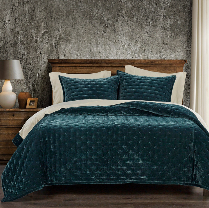 Stella Faux Silk Velvet, Storm Blue - 13 Hub Lane   |  
