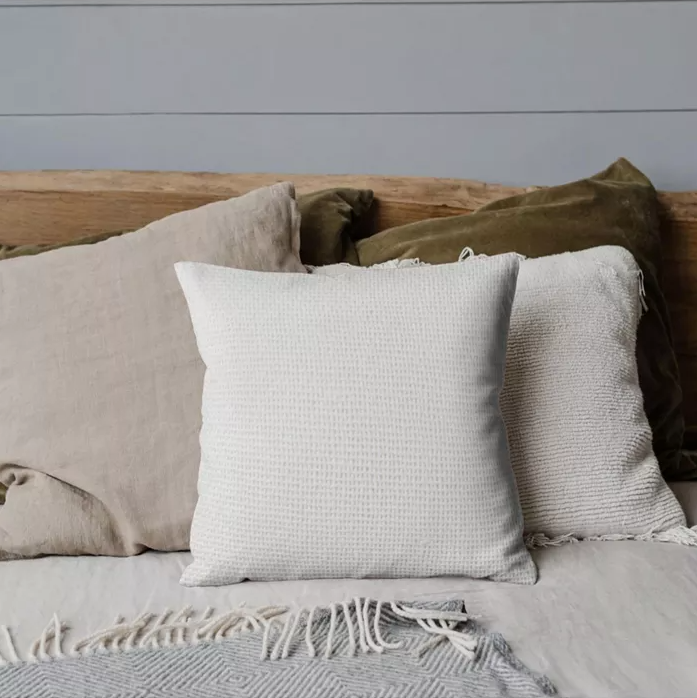 Madera Cross Weave Pillow, White - 13 Hub Lane   |  Decorative Pillows